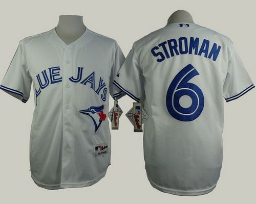 Blue Jays #6 Marcus Stroman White Cool Base Stitched MLB Jersey - Click Image to Close